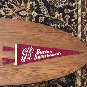 Burton Snowboards felt pennant